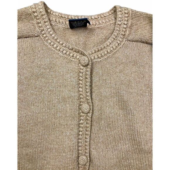 MonRepos Alpaca wool tan button up cardigan - Picture 5 of 6